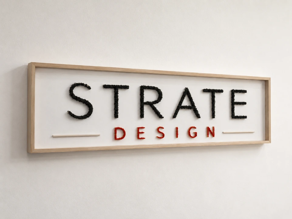 Lettrage 3D restaurant, finition noire mate